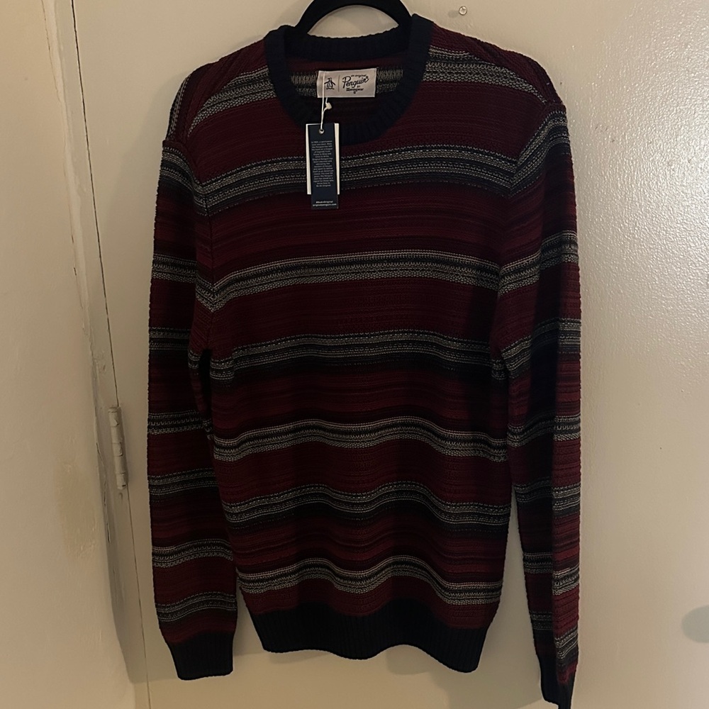 NWT Penguin Men's Crewneck Sweater Academia, Preppy, College